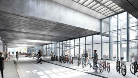 Vue du futur passage Pompidou destiné aux piétons et cyclistes